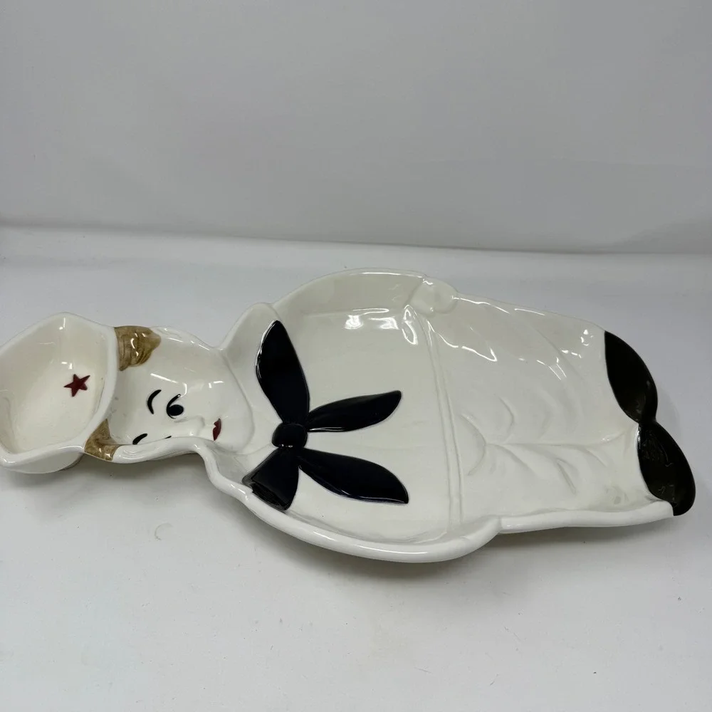 Midwest Cannon‎ Falls Sailor Boy Nautical Navy Ceramic Dish Plate